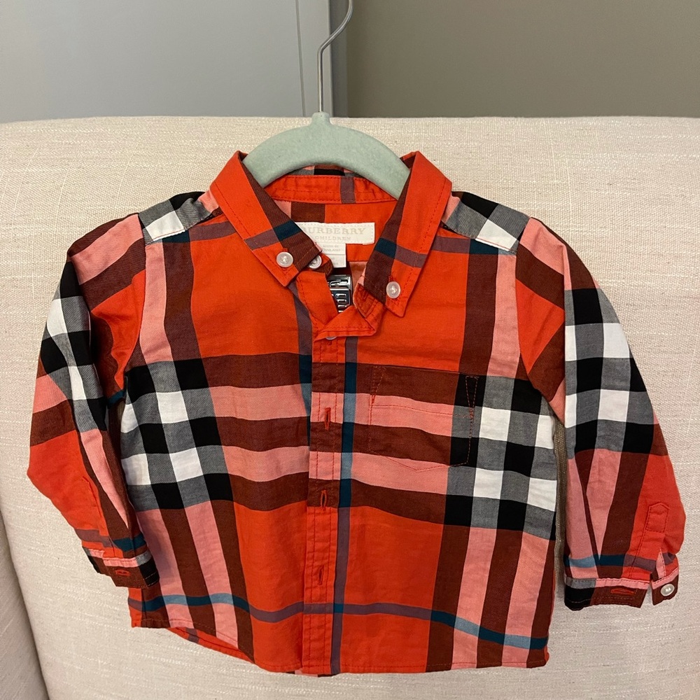 Burberry baby long sleeve shirt